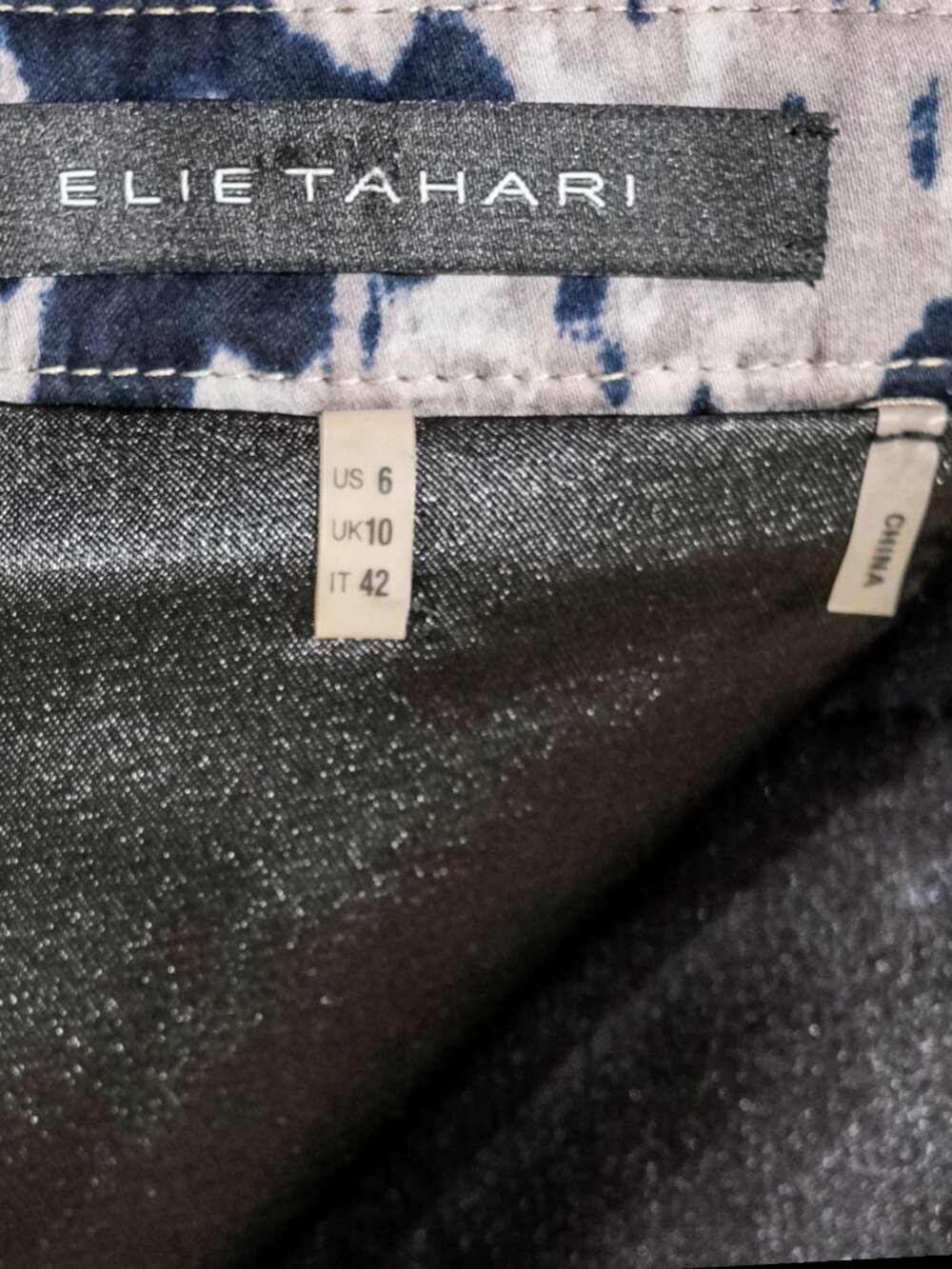 Elie Tehari Multi-Pattern Color Blocked Pencil Skirt - Size 6 - Picture 5 of 16